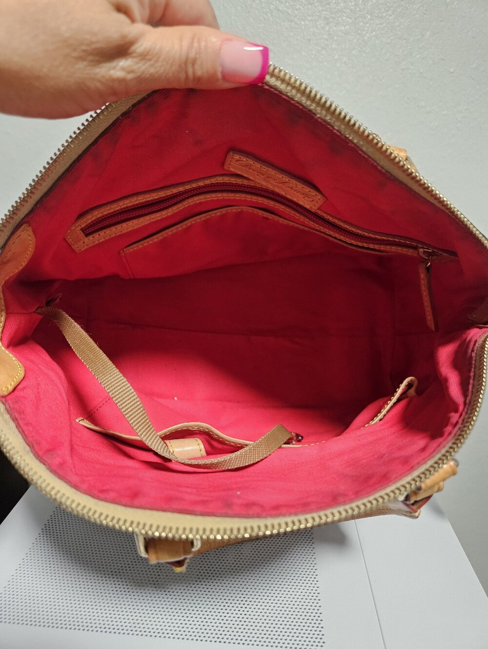 Dooney & Bourke Women's Chevron Geena Satchel Bag - Picture 12 of 14
